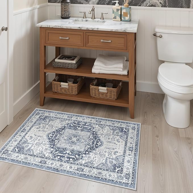 Madane Washable Area Rug 2x3 Small Entryway Rugs Non-Slip, Low Pile Floor Carpet - Image 4