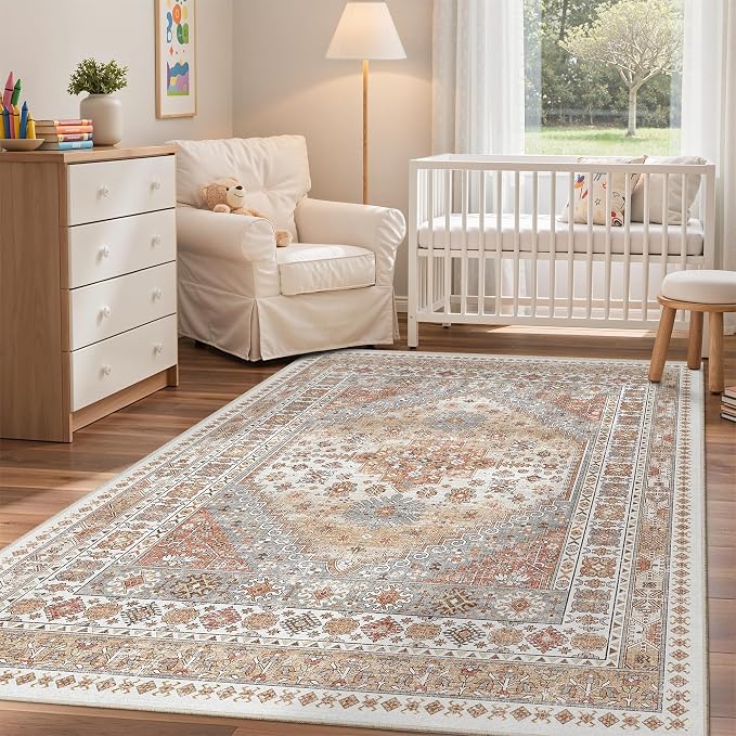 4x6 Area Rug for Entryway, Washable Kitchen Rug, Living Room, Dining Room - Image 9