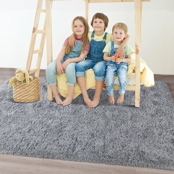Chicrug Soft Area Rugs for Bedroom Living Room Plush Fluffy Rug 4x6 | Shag - Image 3