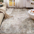 UERMEI 5x8 Area Rug Living Room Rugs Washable Neutral Brown Grey Carpet | by UERMEI