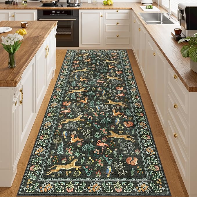 DUKINO 3x8 Runner Rug, Animal Washable Runner Rug - Image 6