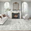 Soalmost Washable Area Rug 8x10 Large Soft Living Room Rugs Light Gray | by Soalmost
