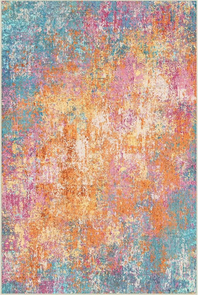 RELEANY Washable 9'x12' Abstract Area Rug - Image 10