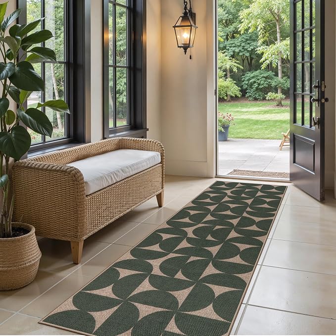 Lahome Semi Circle Easy Jute Kitchen Runner Rug - Image 8