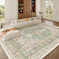 9x12 Area Rugs for Living Room, Large Washable Rug, Dining Room, Low Pile by Zesthome