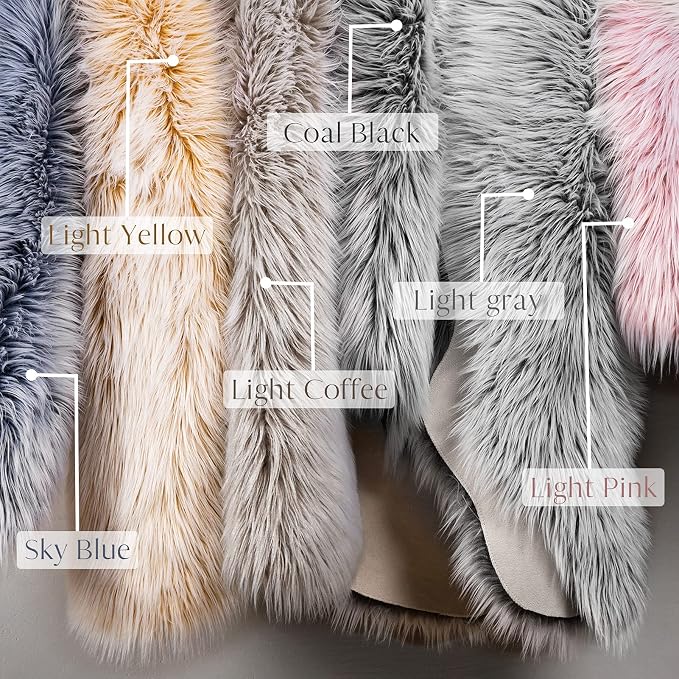 Ashler Faux Fur Rug, Fluffy Shaggy Ultra Soft 2 x 3 Feet Sheepskin Fur Rug - Image 5