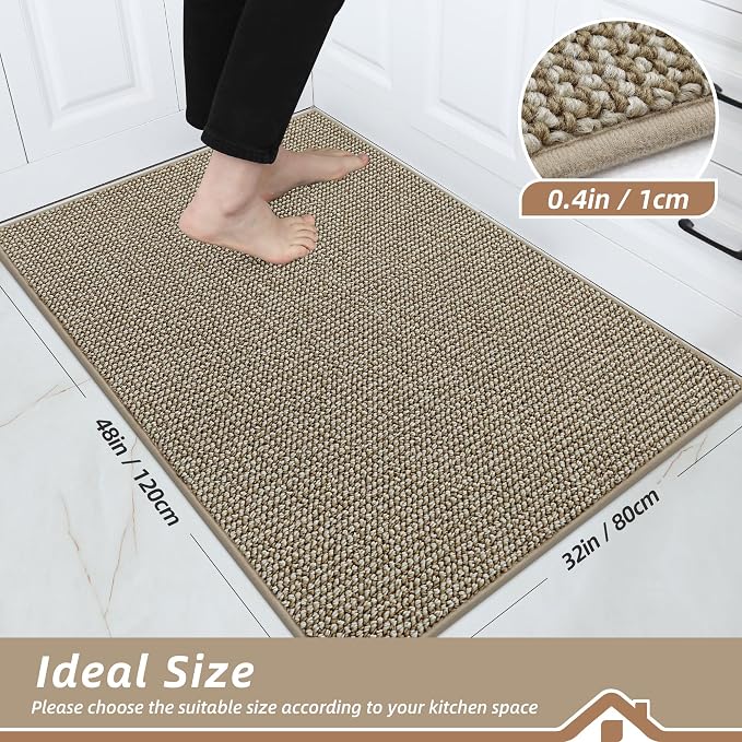 BEQHAUSE Kitchen Rugs 32"x48", Non-Slip Kitchen Mats - Image 2