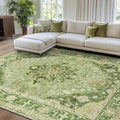 RELEANY Washable Area Rug, Water Repellent, Pet Friendly, Vintage Floral Boho by RELEANY