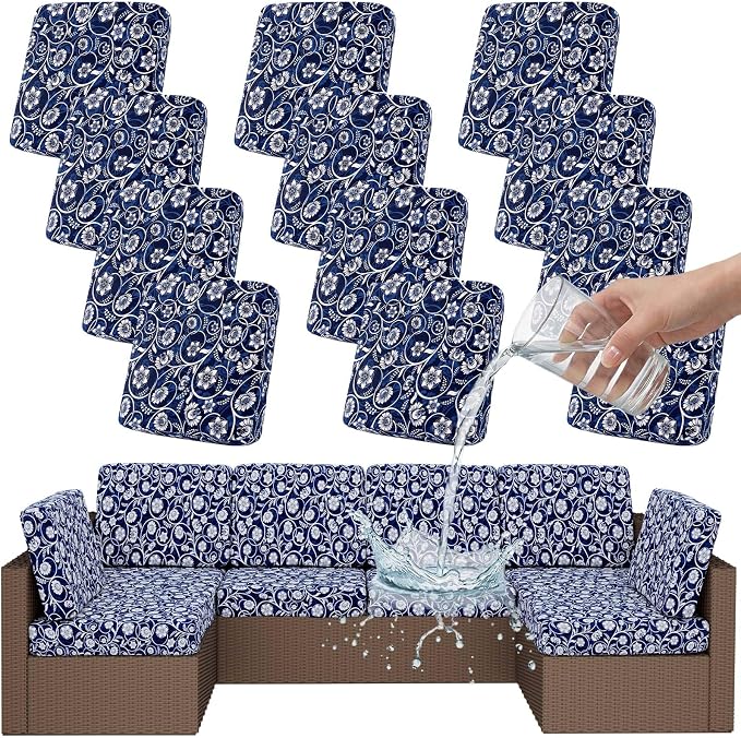 Smiry Waterproof Patio Cushion Covers, Stretch Outdoor Furniture Covers | Couch by Smiry