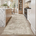 Soalmost Washable 4x8 Hallway Runner Rug Non-Slip Kitchen Entry Rugs Brown | by Soalmost