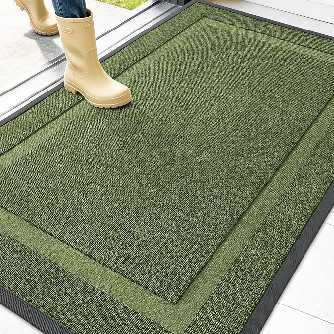 OLANLY Front Door Mat Outside 47x32, All-Season Heavy-Duty Rubber Doormat | by OLANLY