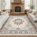 RELEANY Washable Area Rug, Square 8'x8', Water Repellent, Pet Friendly by RELEANY