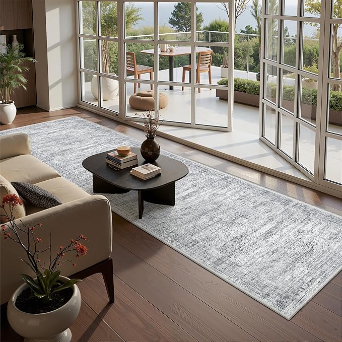 2x10 Runner Rug Non Slip, Washable Hallway Runner Rug, Laundry Room, Soft by Restydon