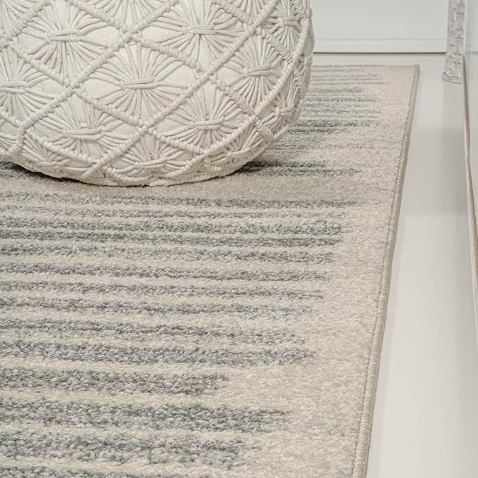 JONATHAN Y Khalil Modern Berber Stripe Cream/Gray Indoor Area Rug, Contemporary - Image 6