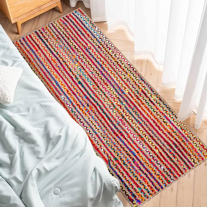 Hausattire Boho Braided Runner Rug - Image 2