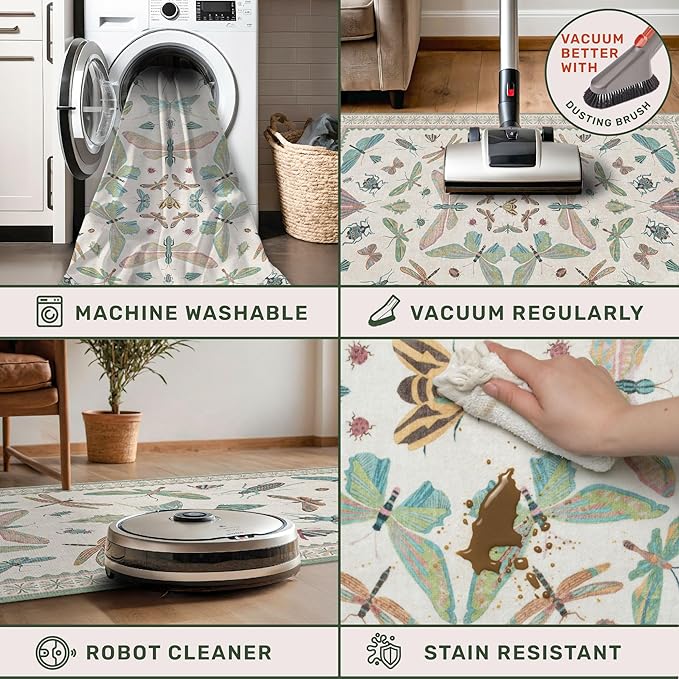 Mint Green Washable Bathroom Rug - Image 4