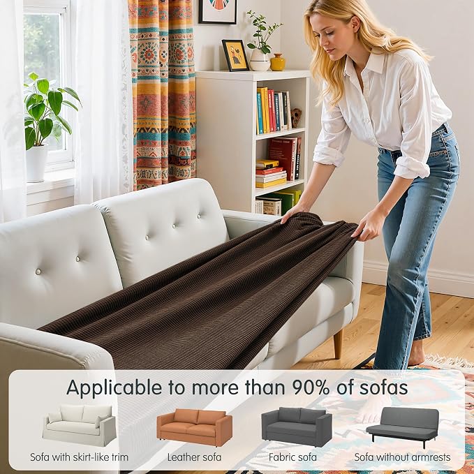 Hokway Couch Cushion Covers Stretch Cushion Covers Sofa Seat Cushion Slipcover - Image 4