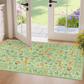 DUKINO 2x4 Rug for Entryway, Animal Washable Rug for Kitchen, Light Green | Non by DUKINO