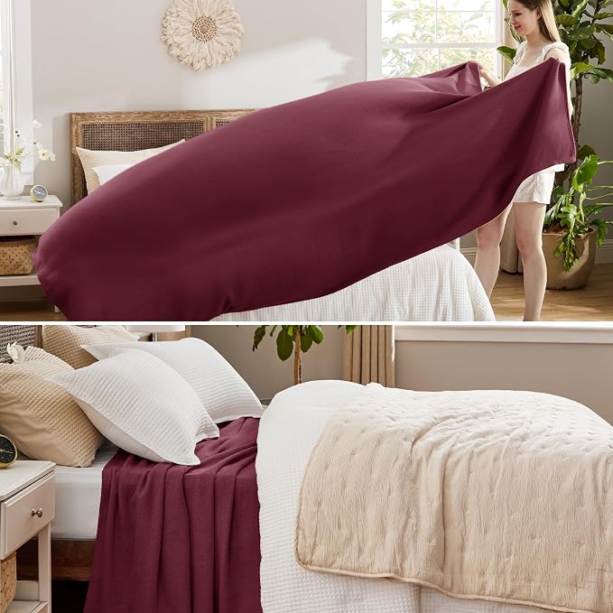 Bedsure GentleSoft 100% Cotton Blanket King Size - Image 4