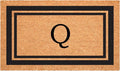 Calloway Mills 152961830Q Black Border 18" x 30" Monogram Doormat by Callowaymills
