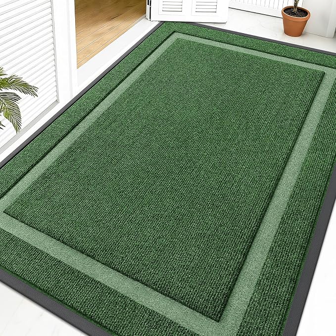 OLANLY Front Door Mat Outside 59x40, All-Season Heavy-Duty Rubber Doormat | by OLANLY