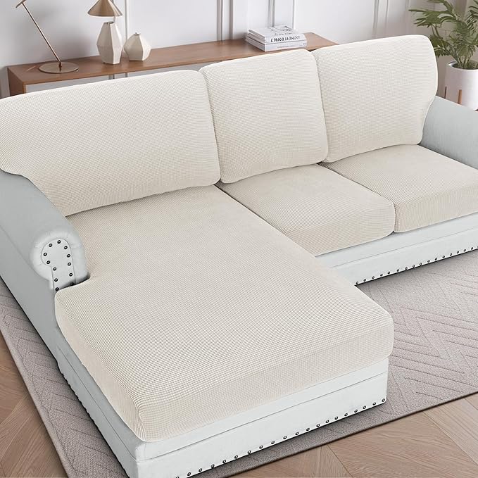 H.VERSAILTEX 2025 New Sectional Couch Covers 6 Pieces Stretch Sofa Covers by HVERSAILTEX