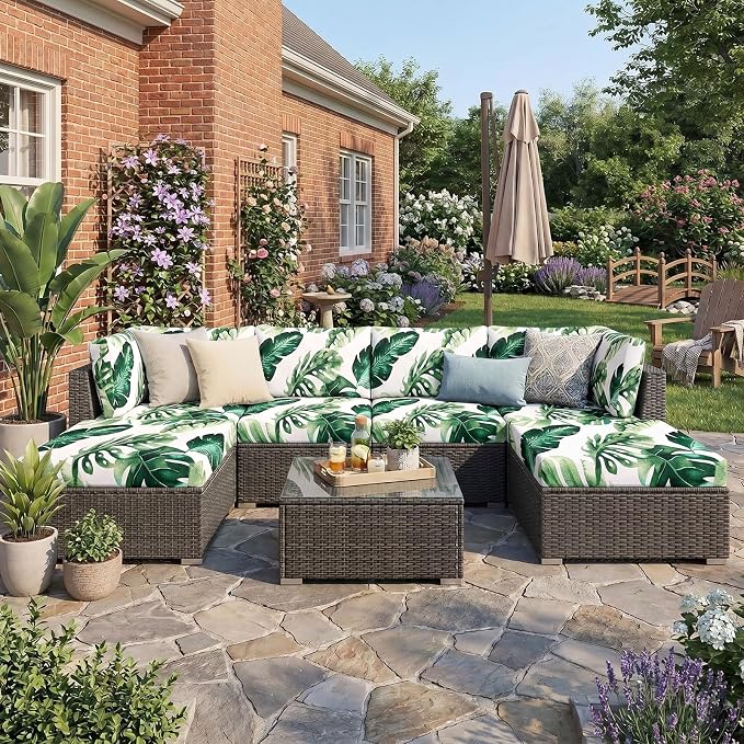 Waterproof Outdoor Cushion Covers, Stretch Patio Slipcovers | UV Resistant - Image 2