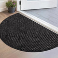 BEQHAUSE Dirt Trapper Door Mat 17" x 30" Half Circle Non Slip Rugs, Absorbent by BEQHAUSE