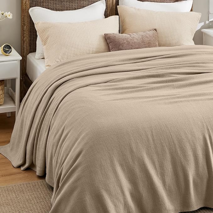 Bedsure GentleSoft 100% Cotton Blanket Queen Size - Image 5