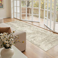Soalmost Abstratc Runner Rug 2x6 Kitchen Hallway Runners Beige/Gray | Low-Pile by Soalmost