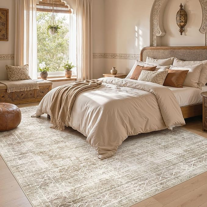cotiled Boho 9x12 Area Rug for Living Room: Large Moroccan Washable Rug | Solve - Image 5