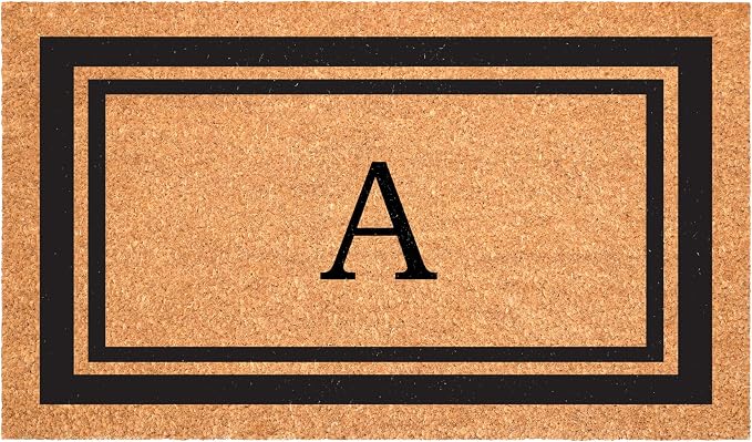 Calloway Mills 152962436A Black Border 24" x 36" Monogram Doormat by Callowaymills