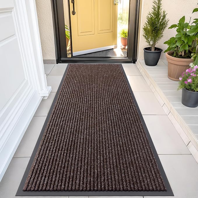 OLANLY Front Door Mat 47x23, Waterproof Heavy-Duty Indoor Outdoor Doormat | Tan by OLANLY