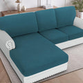 H.VERSAILTEX Sectional Couch Covers 3 Pieces Sofa Seat Cushion Covers L Shape by HVERSAILTEX