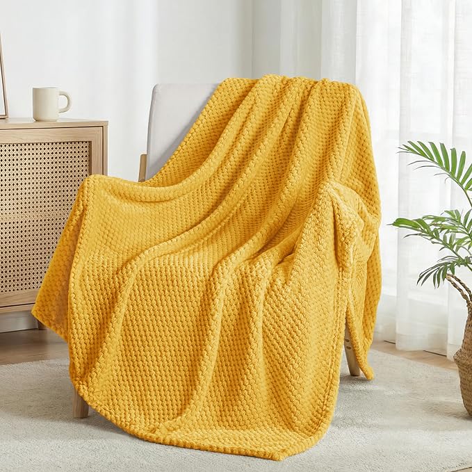 Exclusivo Mezcla Large Waffle Fleece Throw Blanket by ExclusivoMezcla