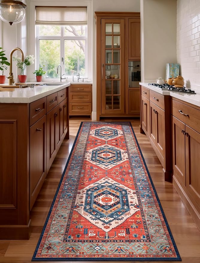 SERISSA 3x10 Washable Non Slip Boho Runner Rug - Image 7