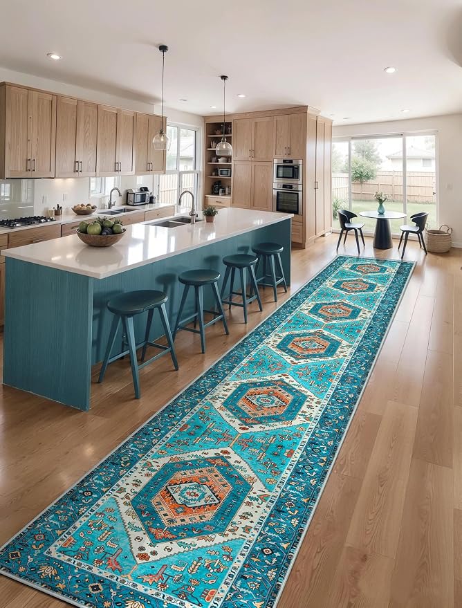 SERISSA 2'6"x16' Washable Non Slip Boho Runner Rug - Image 2