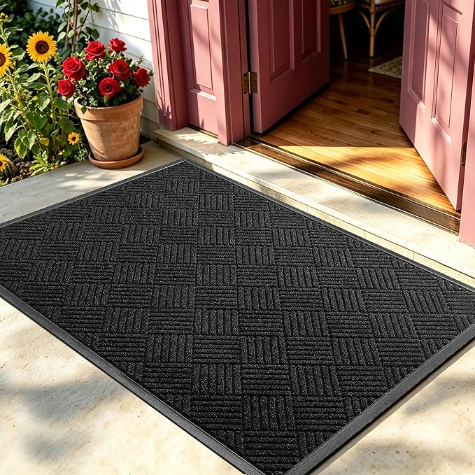 Front Door Mat, Heavy Duty Waterproof Doormat 47.5"x35.5", Stain Fade Resistant by WELDUN%E2%80%94IdealChoiceforHome
