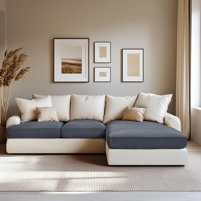 Hokway Stretch Chaise Cover Individual Couch Cushion Slipcovers Reversible - Image 2