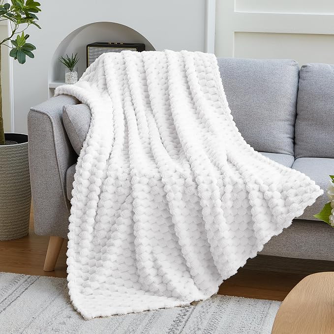 EXQ Home Gentle Soft Fleece Throw Blanket – Cozy Lightweight 3D Imitation - Image 3