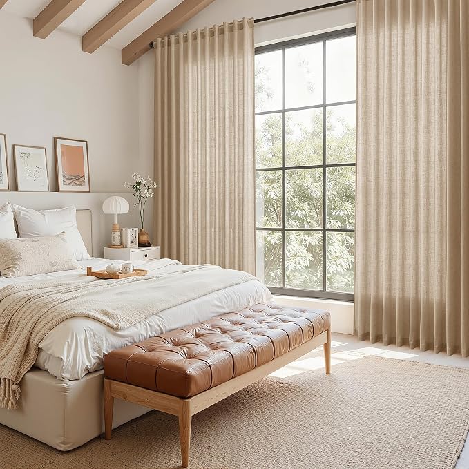 Sand Beige Curtains 63 Inch Length - Image 8