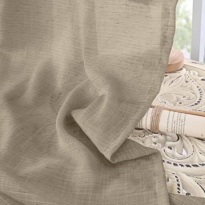 BGment Short Linen Curtains 40 Inches Long - Image 7