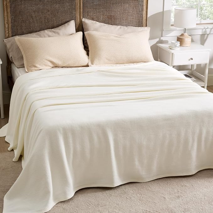 Bedsure GentleSoft 100% Cotton Blanket King Size - Image 5