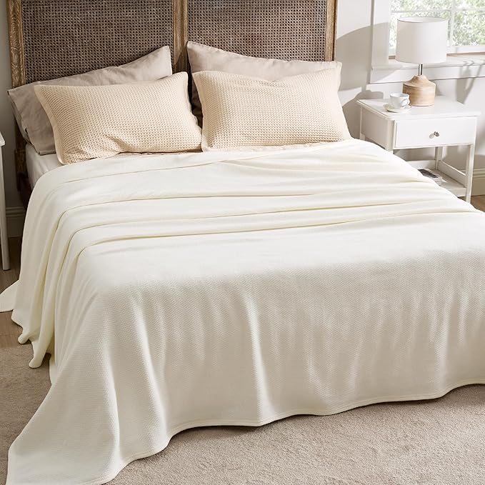 Bedsure GentleSoft 100% Cotton Large Blanket Oversized King - Image 5
