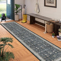 Floral Hallway Runner Rug 2x10 for Kitchen Bathroom | Non Slip;Machine by WelcometoBabovid