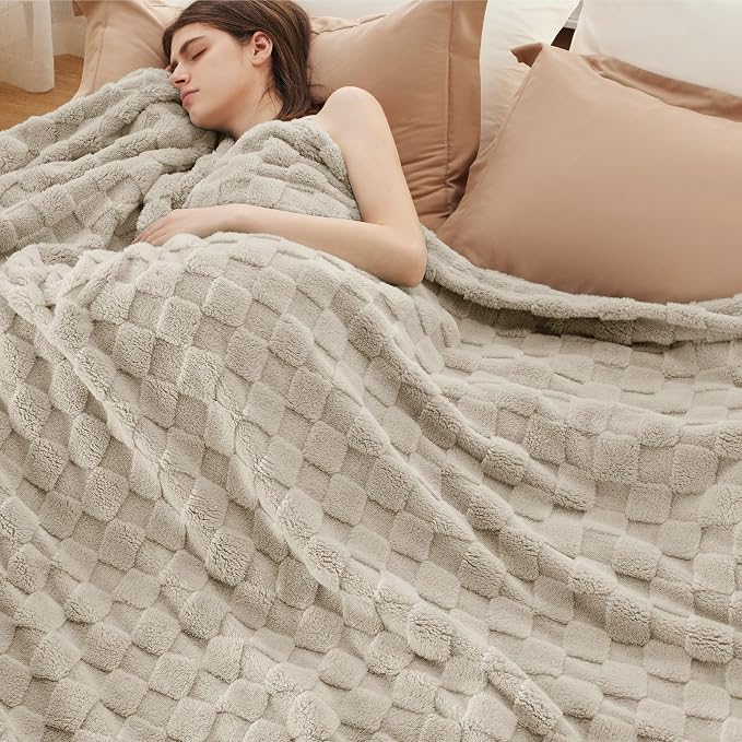 Bedsure GentleSoft Neutral Blankets Queen Size - Image 2
