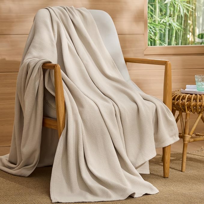 Bedsure GentleSoft 100% Cotton Large Throw Blanket - Image 4