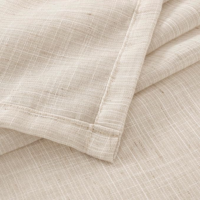 BGment Linen Oatmeal Curtains 45 Inch Length - Image 8