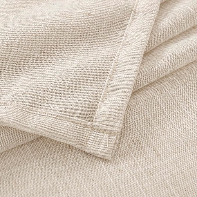 BGment 54 Inch Length Oatmeal Curtains - Image 8