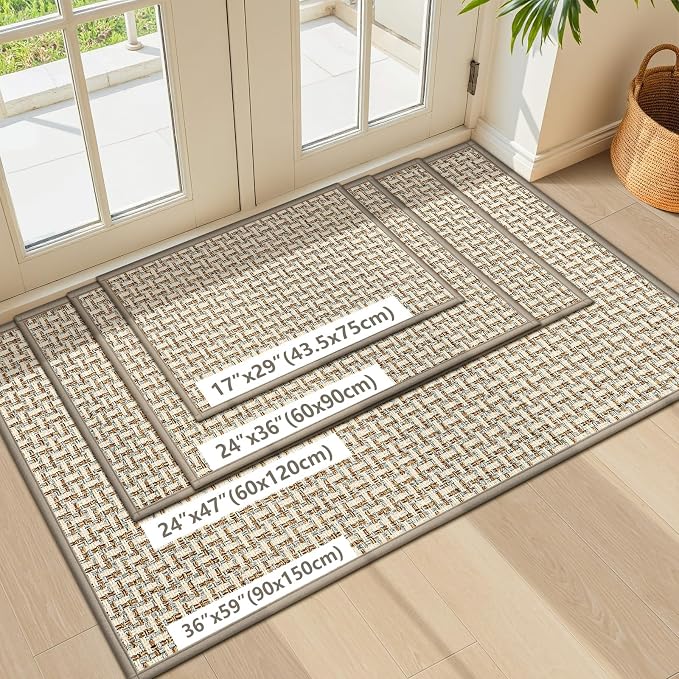 Door Mat Indoor Entrance 17"x29", Absorbent Indoor Door Mat, Non Slip Rubber - Image 7